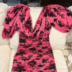 Elegant Pink Floral Dress